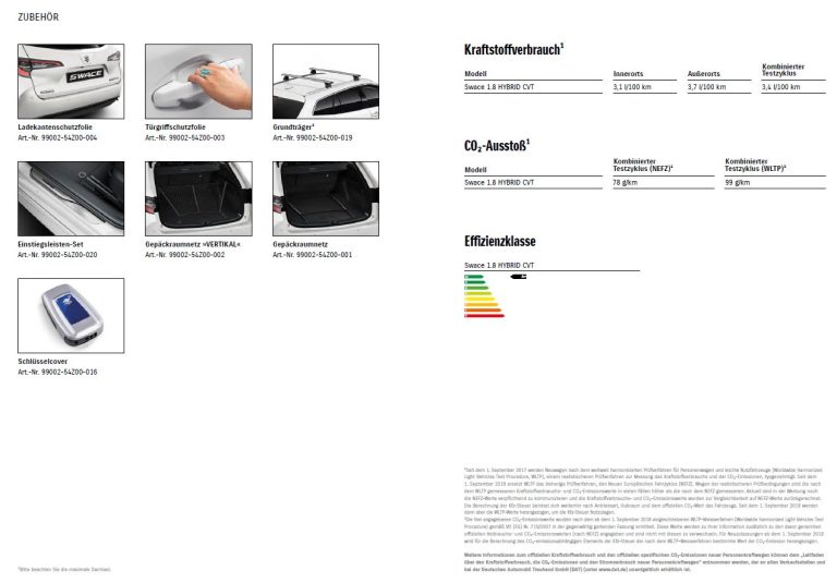 Datenblatt Suzuki Swace